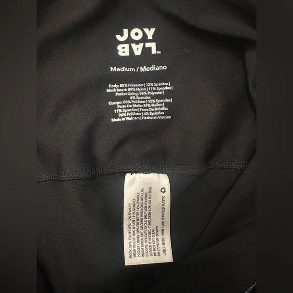 JoyLab Silver Metallic Mesh Shine Disco Leggings Tights Womens Medium - Picture 8 of 8